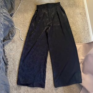 Black Satin Pants